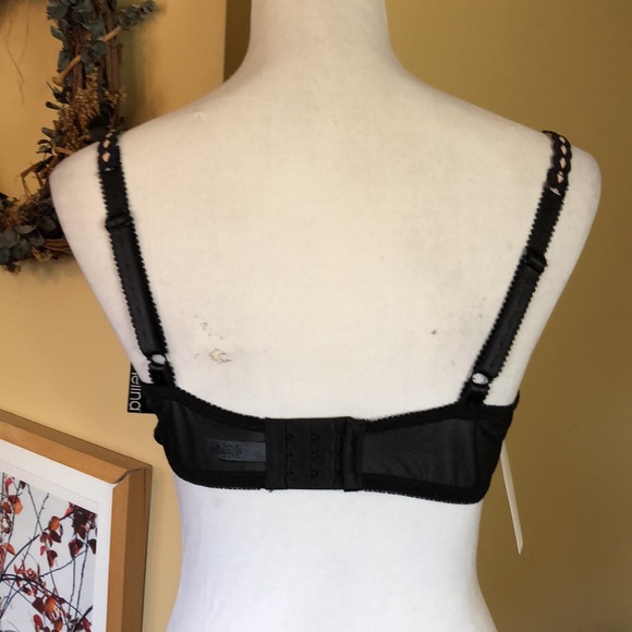 FELINA Size 38C HARLOW Lace Underwire Sexy Romantic Pretty Black & Nude $69 NEW - Picture 4 of 15